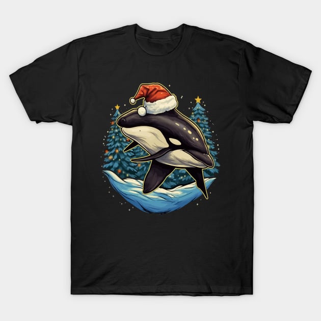 Orca Christmas T-Shirt by JH Mart